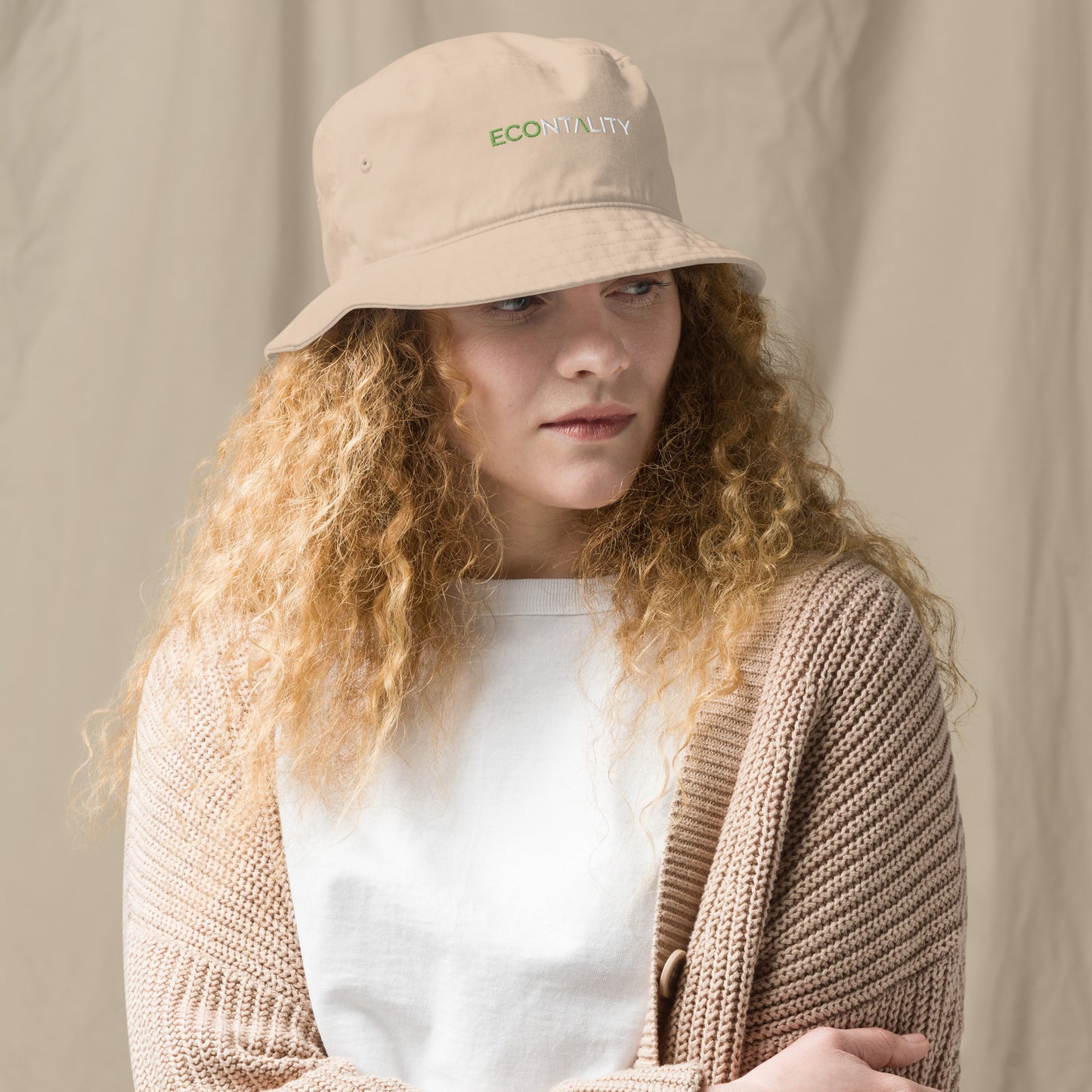 Econtality Wordmark Logo Organic Bucket Hat