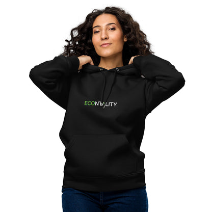 Unisex essential eco hoodie Econtality Wordmark Logo