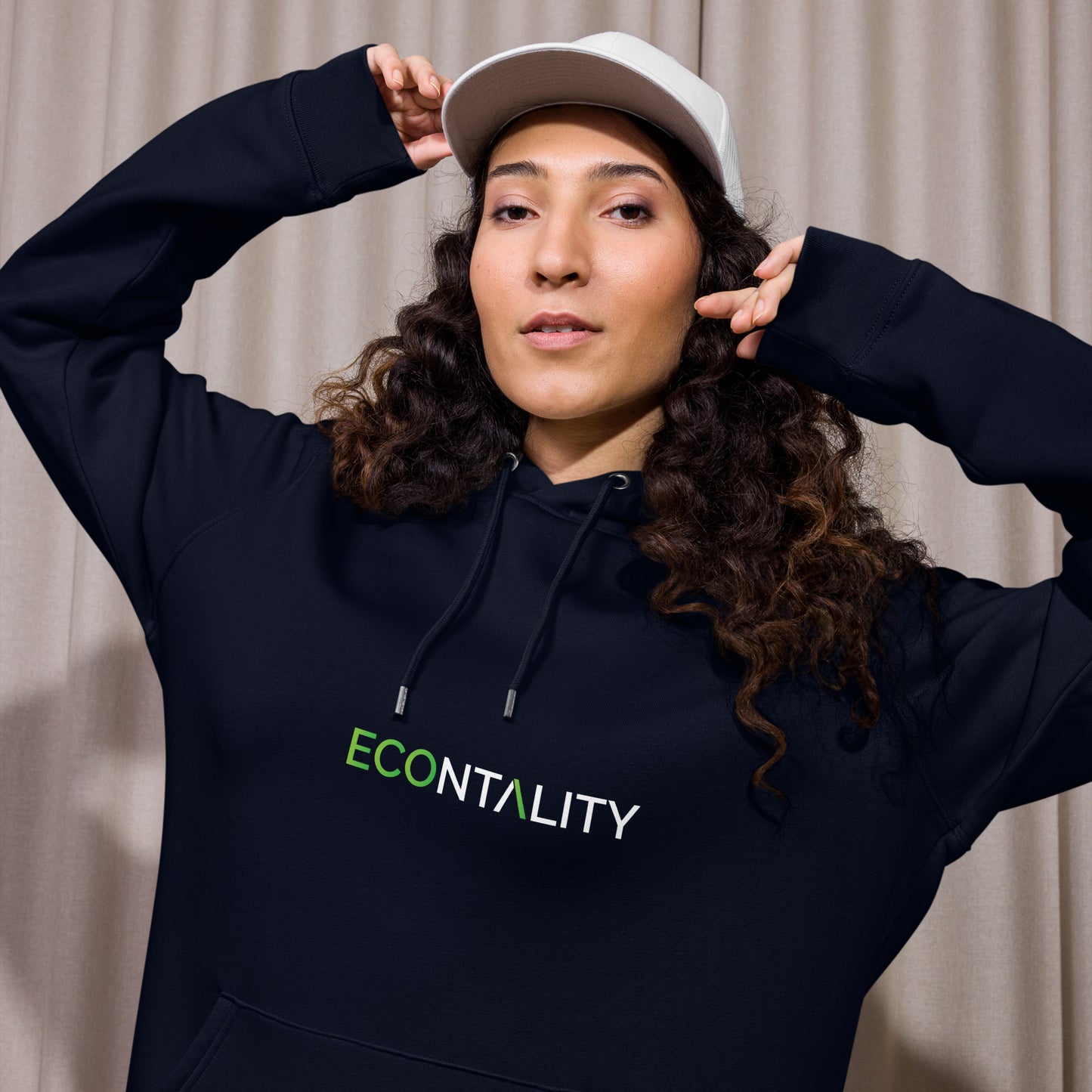 Unisex essential eco hoodie Econtality Wordmark Logo