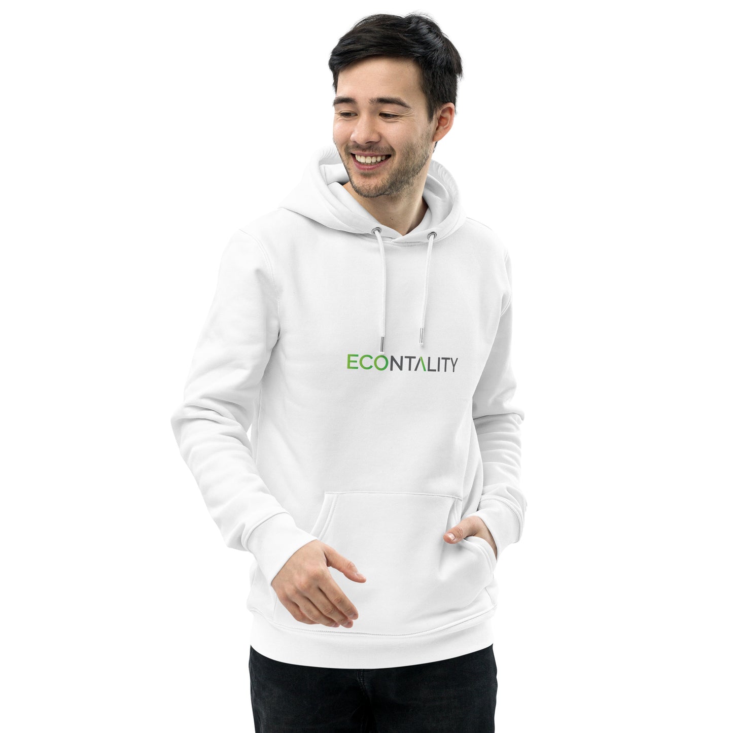 Unisex essential eco hoodie Econtality Wordmark Logo