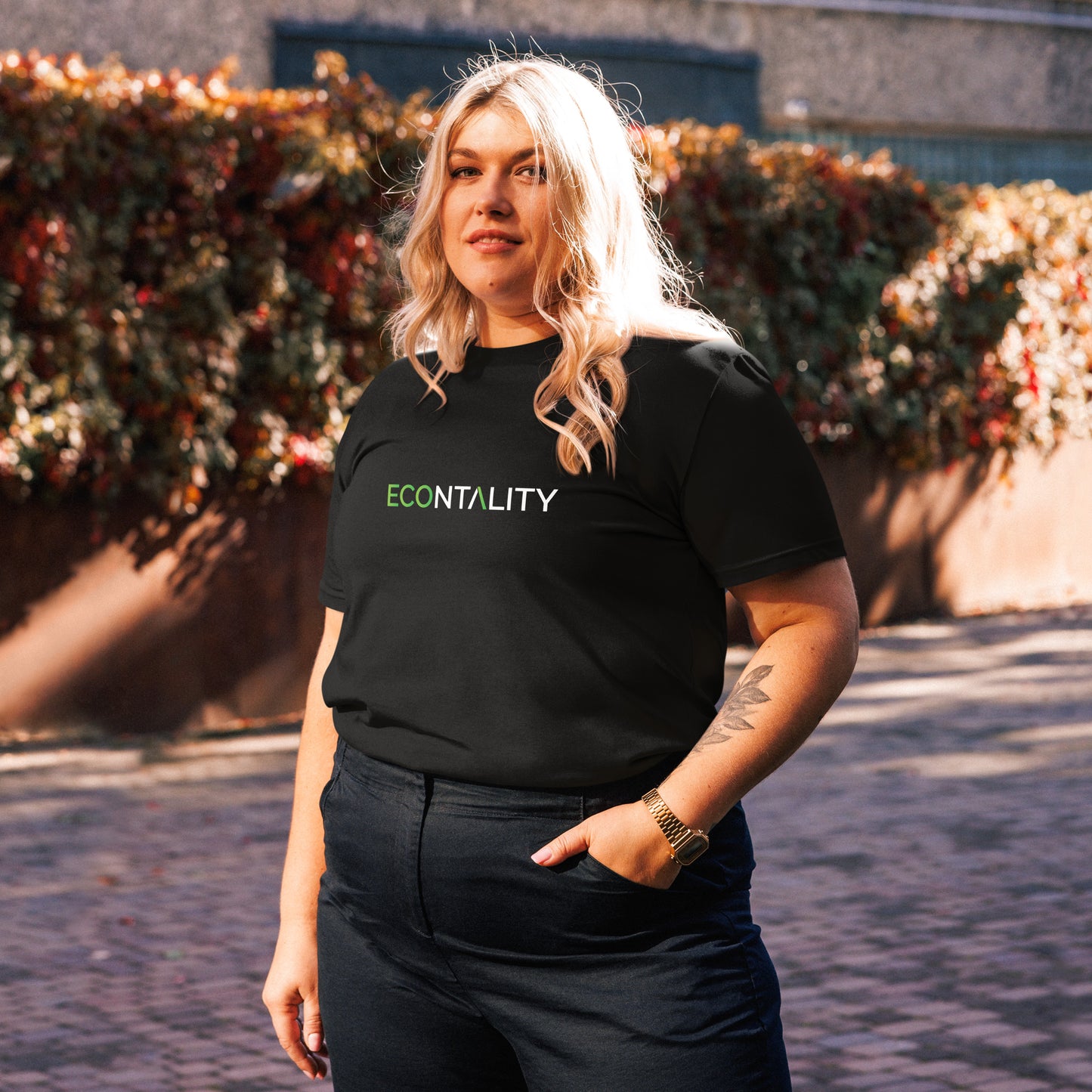 Econtality Wordmark Logo Unisex organic cotton t-shirt