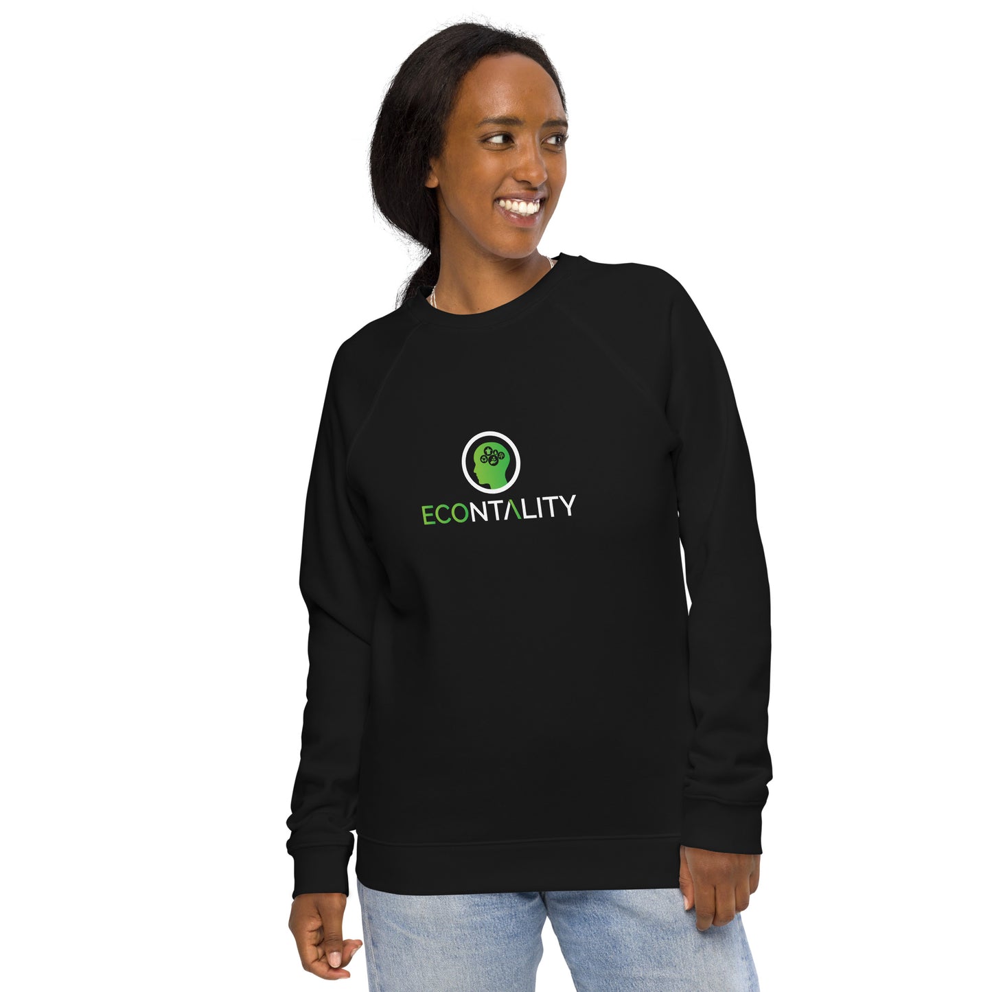 Unisex Organic Raglan Eco - Logo Sweatshirt | Eco-Friendly Comfort and Style