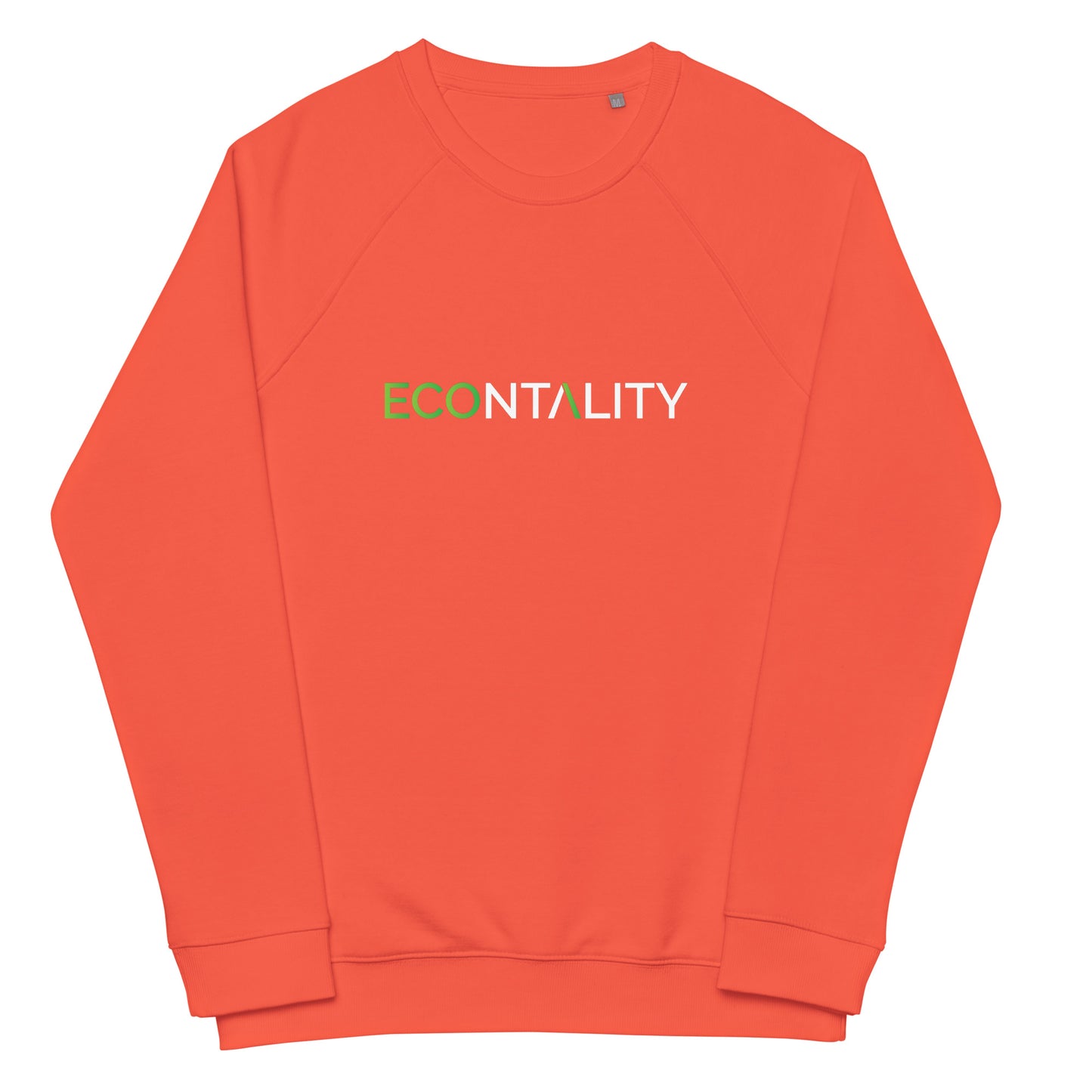 Unisex Organic Raglan Econtality Wordmark Logo Sweatshirt | Eco-Friendly Comfort and Style