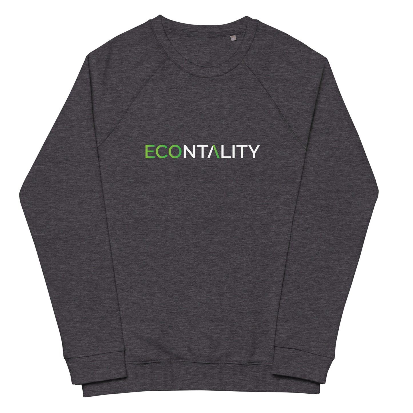 Unisex Organic Raglan Econtality Wordmark Logo Sweatshirt | Eco-Friendly Comfort and Style