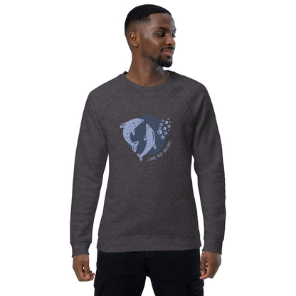 Save Our Oceans | Unisex Organic Raglan Eco - Logo Sweatshirt | Eco-Friendly Comfort and Style