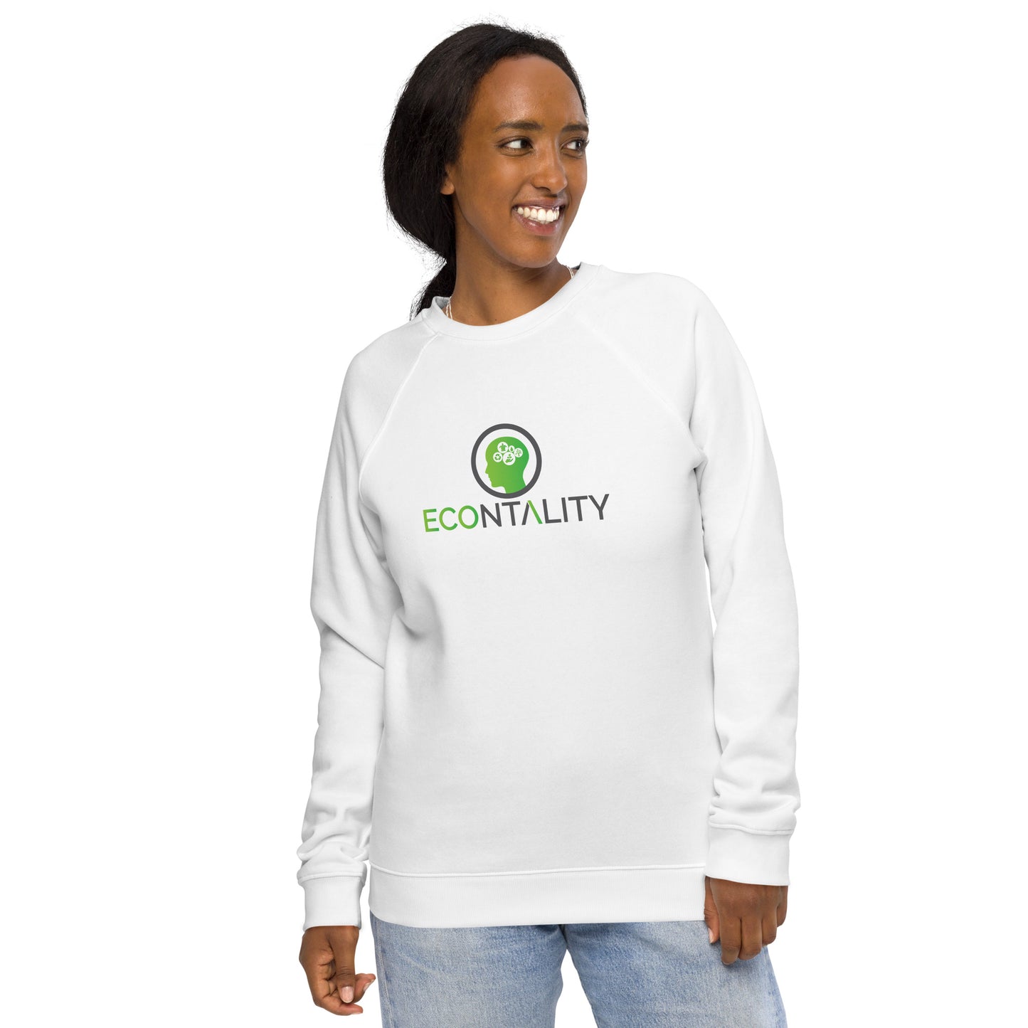 Unisex Organic Raglan Eco - Logo Sweatshirt | Eco-Friendly Comfort and Style