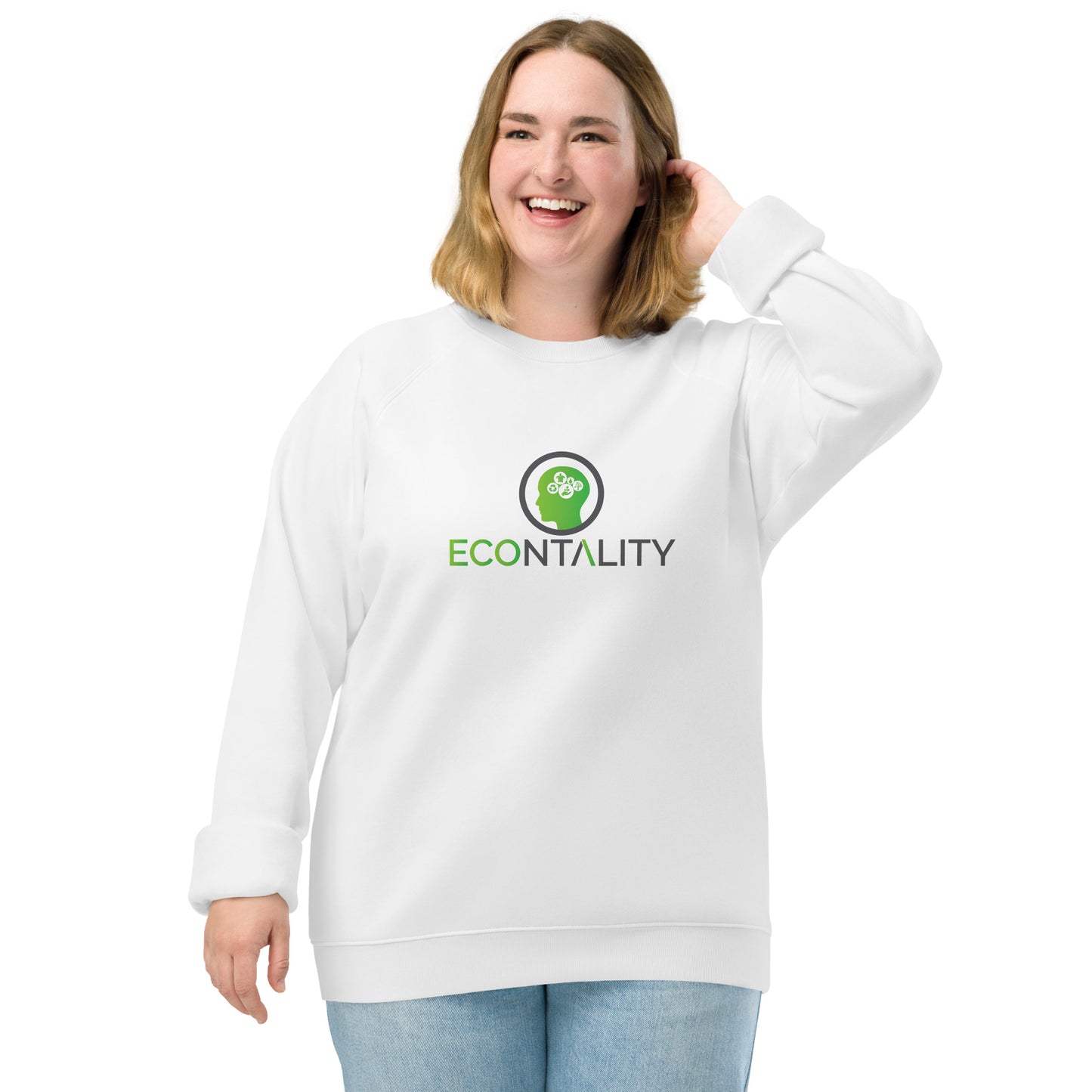 Unisex Organic Raglan Eco - Logo Sweatshirt | Eco-Friendly Comfort and Style