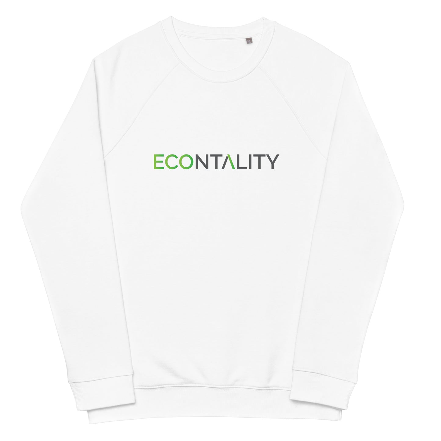 Unisex Organic Raglan Econtality Wordmark Logo Sweatshirt | Eco-Friendly Comfort and Style