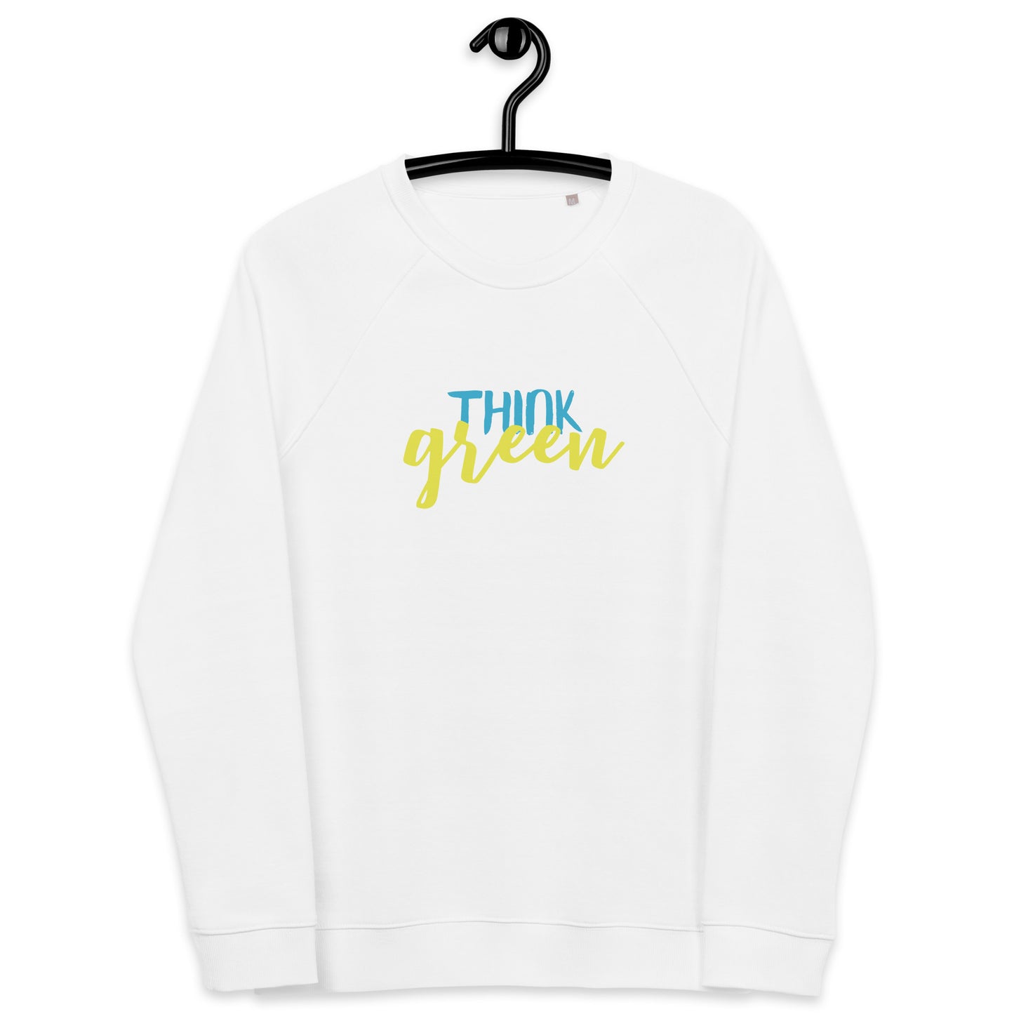 Think Green | Unisex Organic Raglan Eco - Logo Sweatshirt | Eco-Friendly Comfort and Style